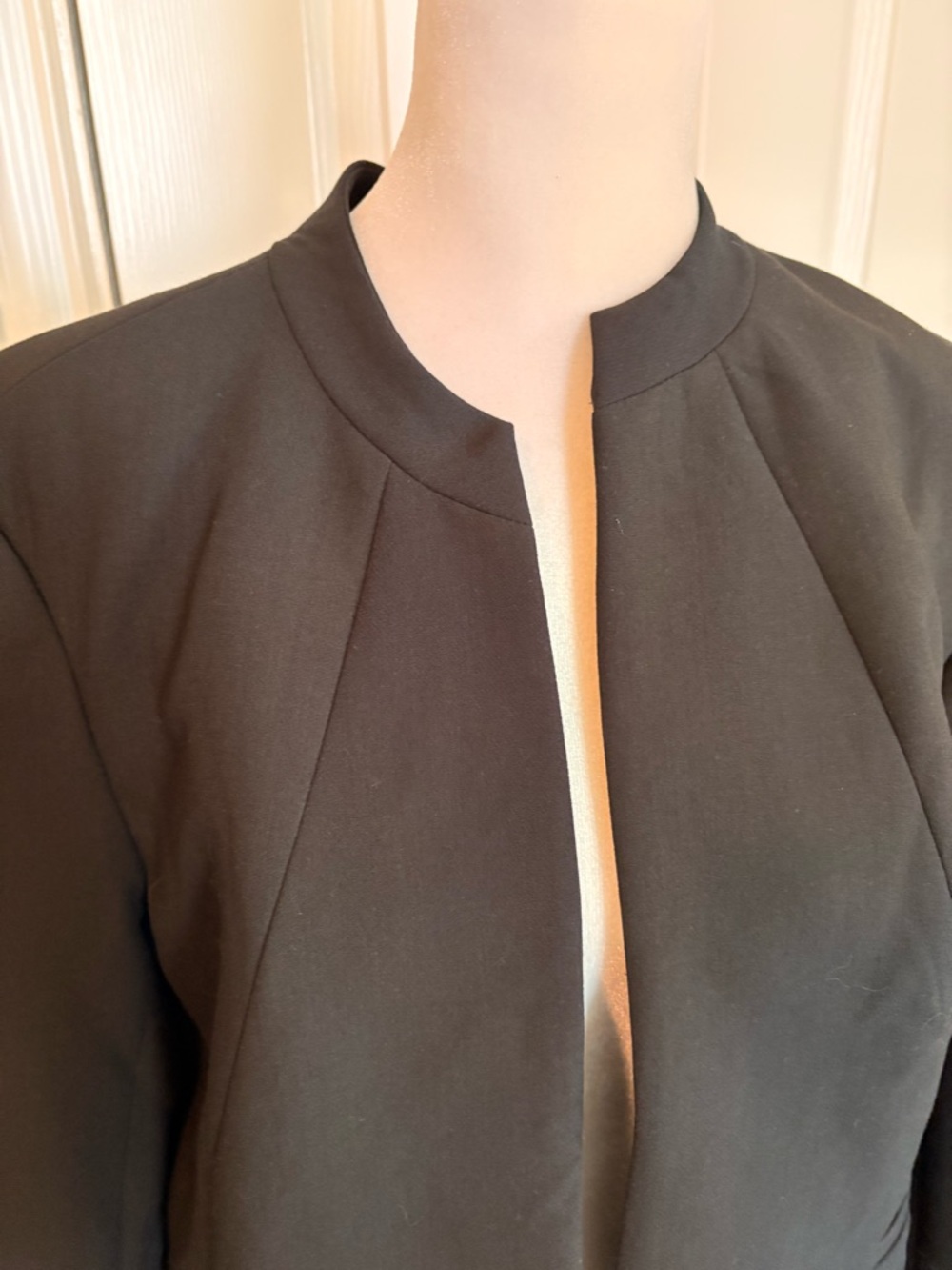 Halogen Black Collarless Open-Front Blazer - Picture 2 of 7